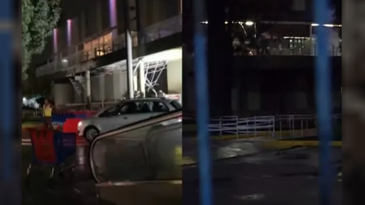 El temporal que afectó anoche al AMBA y otras zonas cercanas provocó el derrumbe parcial del techo del shopping Terrazas de Mayo, ubicado en Malvinas Argentinas.