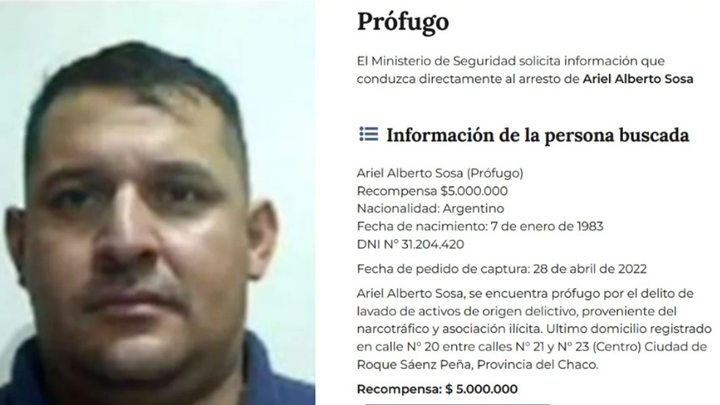 Ariel Sosa fue detenido en Villa Fiorito, partido de Lomas de Zamora. Su organización criminal opera desde Chaco y se investiga la forma en que distribuian estupefacientes en el Conurbano bonaerense.