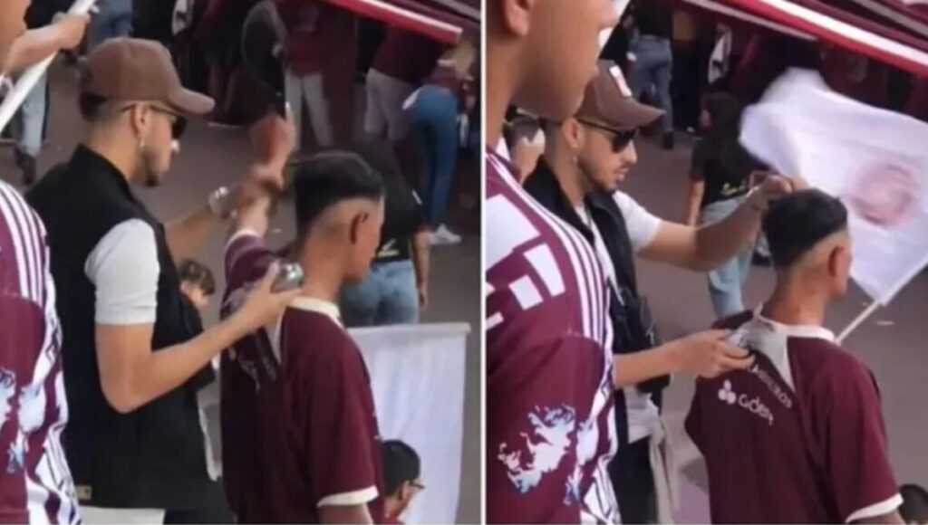 Lanús, peluquero, tribuna