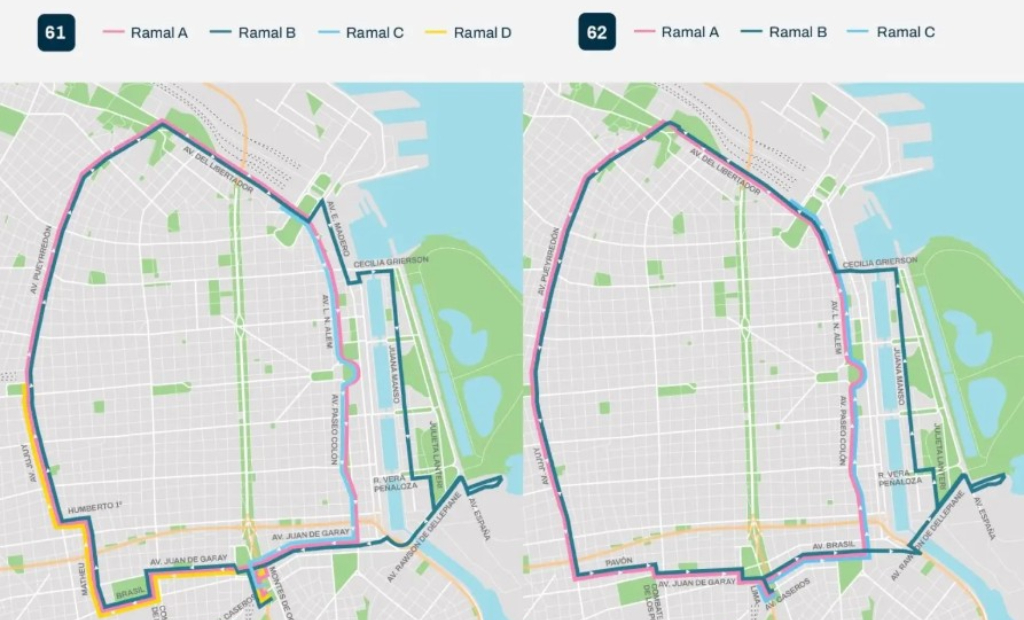La línea 62 y la 61 ya ingresan a la selecta zona de Puerto Madero, en CABA. Son los primeros colectivos que lo hacen.