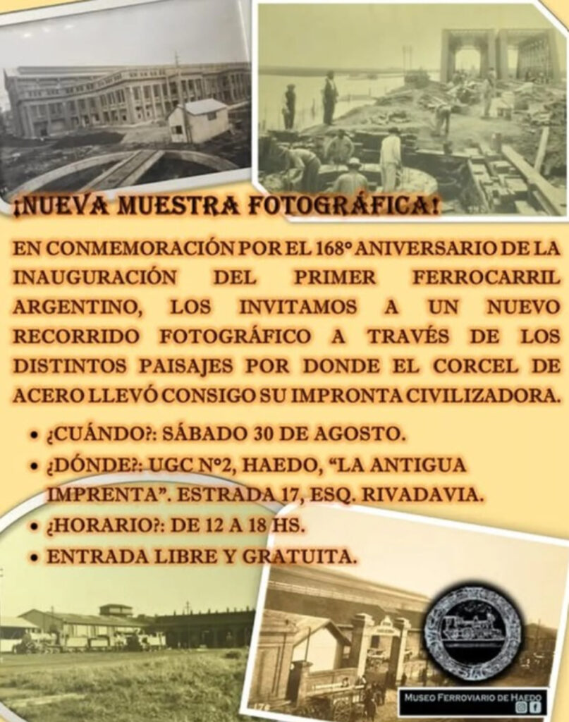 El viaje iniciático del Ferrocarril Oeste, hoy el tren Sarmiento, fue hace 168 años y hoy el Museo Ferroviario de Haedo lo celebra con una increíble muestra de fotos.