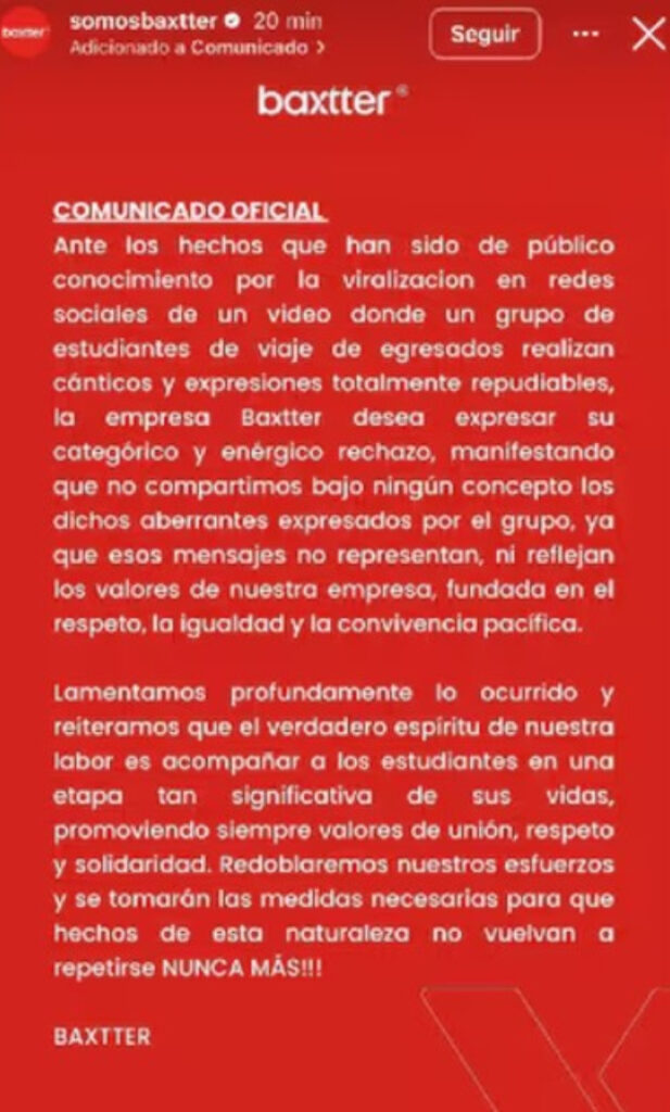 Las imágenes de los cánticos antisemitas de los alumnos del la Escuala Humanos de Canning se viralizaron el fin de semana destando una ola de críticas.