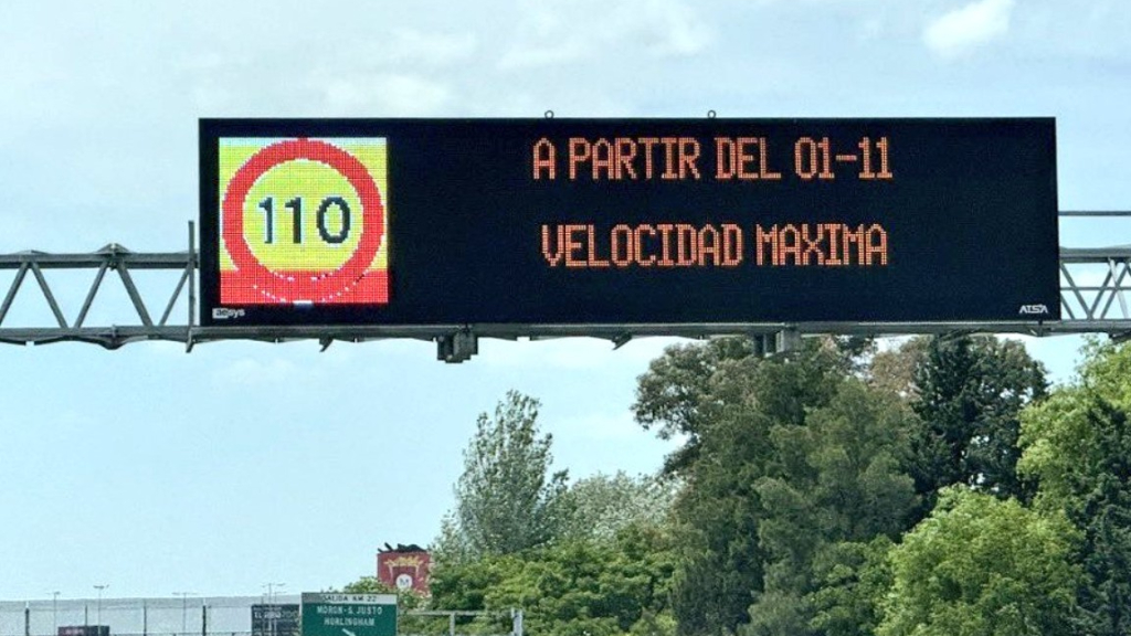 De ahora en más, la velocidad máxima en la Aotipisa del Oeste - Acceso Oeste será de 110 kilómetros por hora.