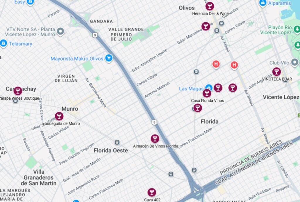 Habrá 11 en Vicente López que participarán de la Noche del Vino: una de ellas es el Almacén de Vinos Florida.