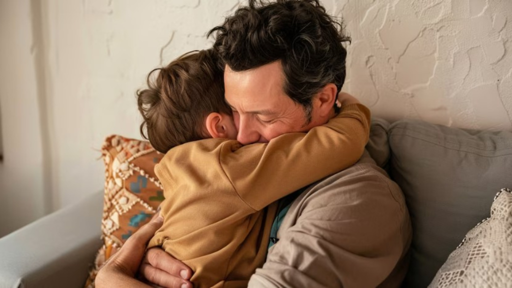 Rodrigo Rey y su hijo Benicio. Junto a su esposa Laura, el arquero de Independiente logró ganar un amparo que sienta un precedente histórico para niños con autismo.