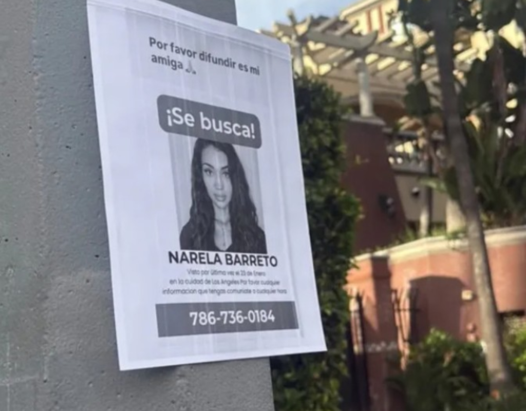 Narela Barreto es de Banfield y vive desde hace dos años en Estados Unidos. Desapareció en California el 21 de enero.