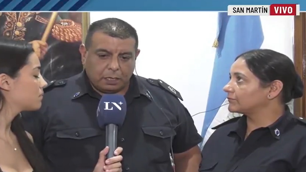 San Martín, beba, tacho, policía