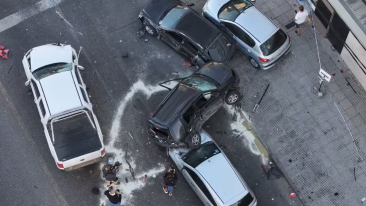 El impactante choque ocurrió en Lamadrid y Avenida Calchaquí, una zona muy transitada de Quilmes.