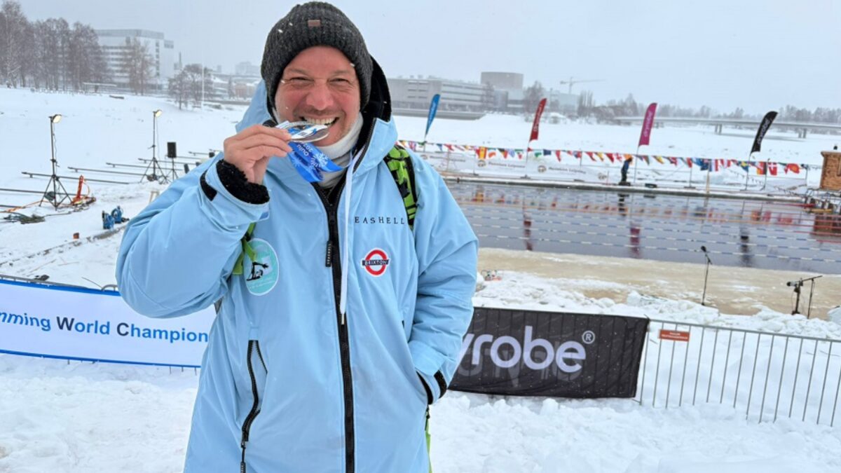 Rubén González, natación, aguas frías