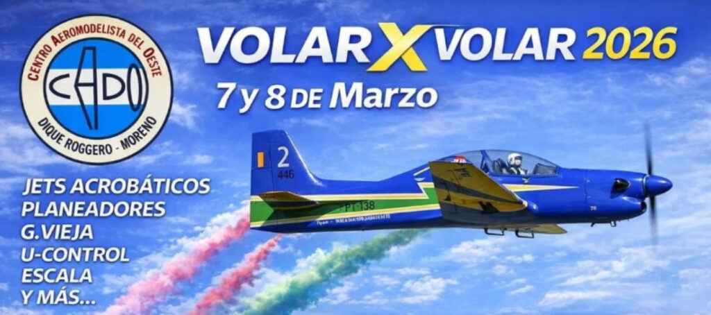 Moreno será sede del festival Volar x Volar para los amantes de la aviación y el aeromodelismo, con una exhibición abierta en el Dique Roggero.