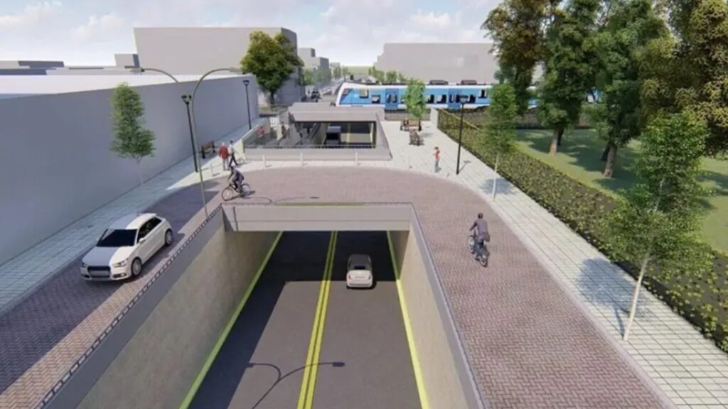 San Justo, tren Roca, túnel