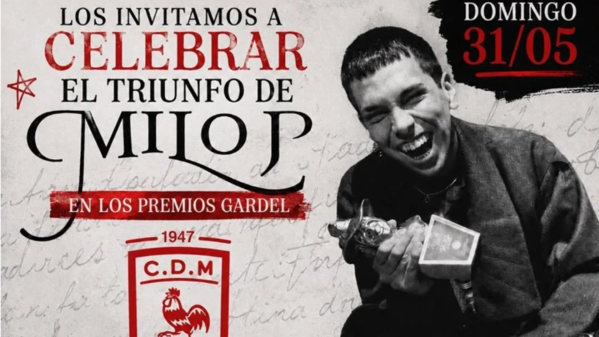La convocatoria de los fans de Milo J para juntarse a festejar su gloriosa noche en los Premios Carlos Gardel está prevista para este domingo 31 de mayo.