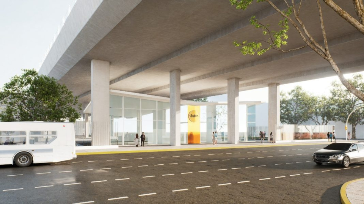 Cuendo esté listo el nuevo centro de Trasbordo de Constitución del tiene la terminal el tren Roca, el subte tendrá una nueva entrada debajo de la autopista.