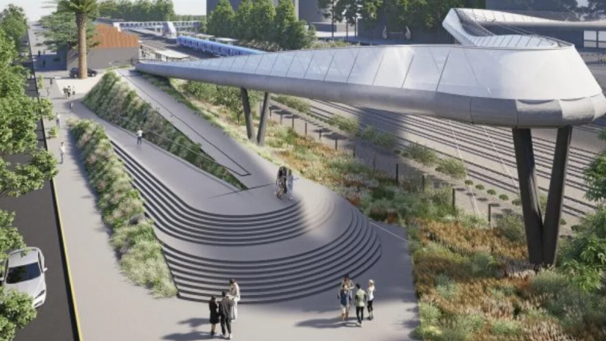 Nuevo Caseros, puente peatonal