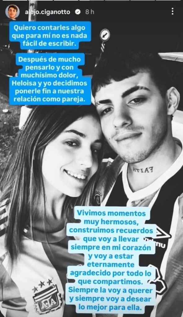 Alejo Ciganotto, el vecino de San Martín que fue al Mundial 2026, se separó de su mujer y podría no ver el nacimiento de su hijo.
