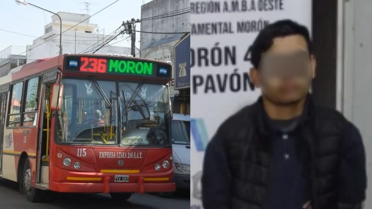 Merlo, colectivo, robó