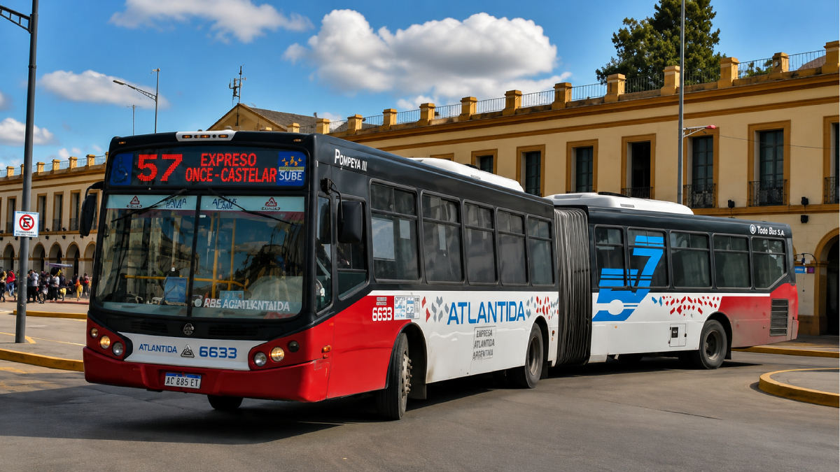 La línea 57 recuperó el servicio expreso Once - Cruce Castelar.