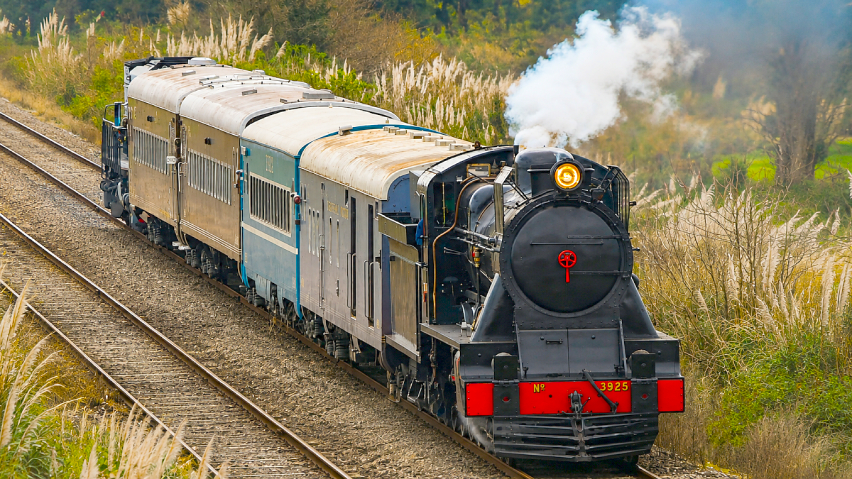 Una locomotora a vapor de 1927 restaurada por el Ferroclub Escalada circuló por las vías del Tren Roca