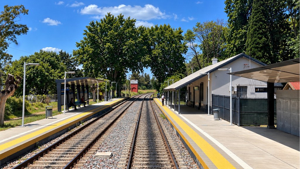 La estación de trenes de Pacheco, parte de la Línea Mitre.