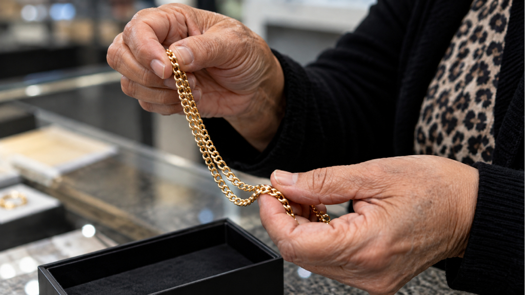 Una mujer de ituzaingó de 70 años fue detenida por vender oro falso.