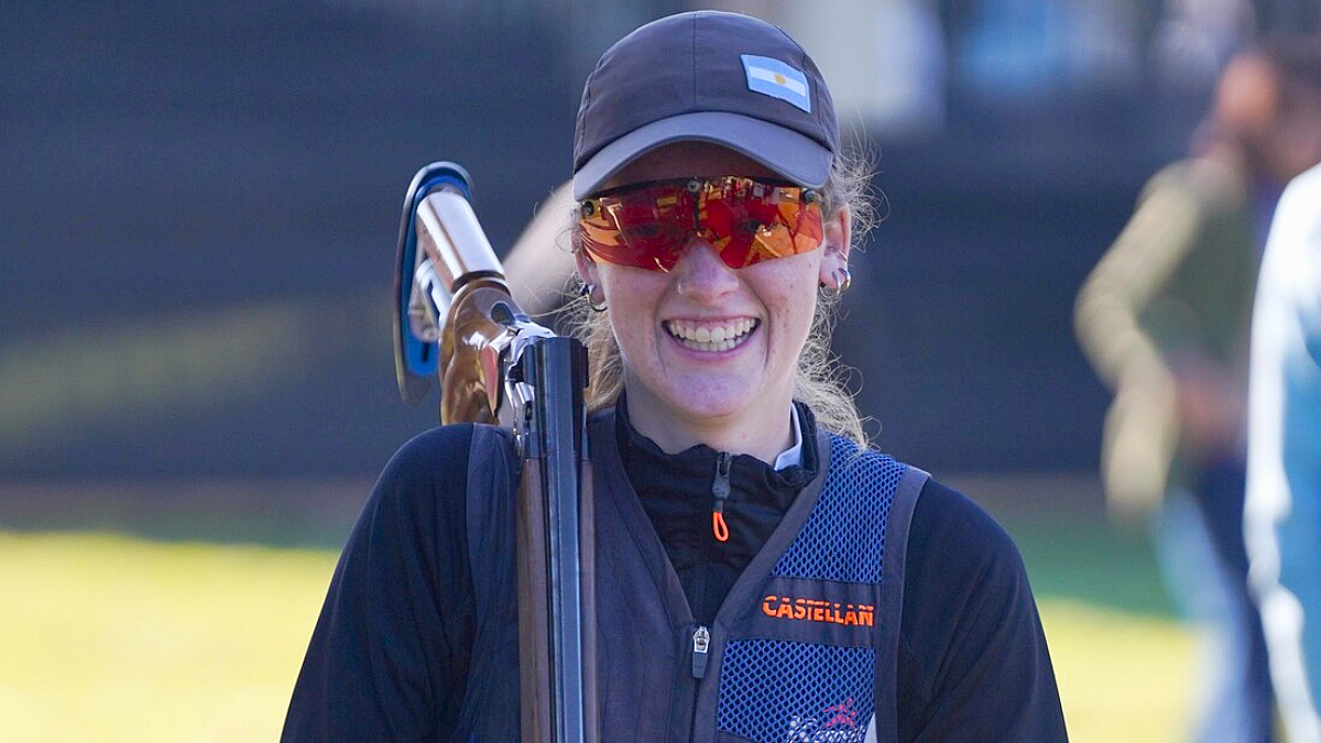 Mara Kucharski es de olivos y ganó la medalla de oro en tiro en los Juegos Suramericanos.